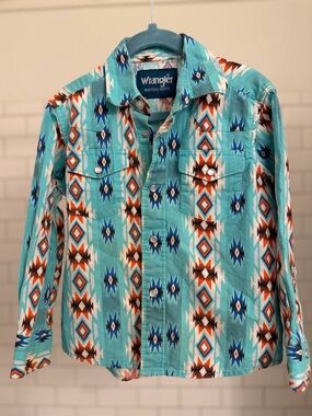 Wrangler Kids XS Western Button Down Shirt
